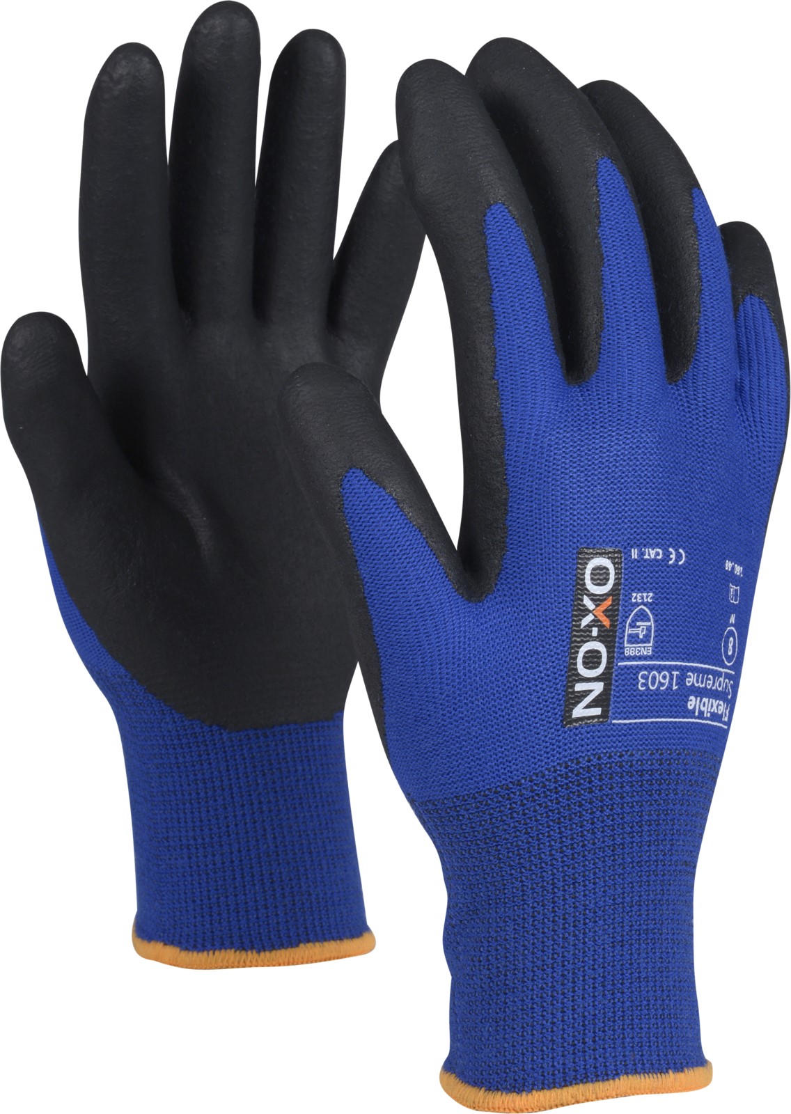 OX-ON Flexible Supreme 1603 Nitril-Schutzhandschuhe teilbeschichtet