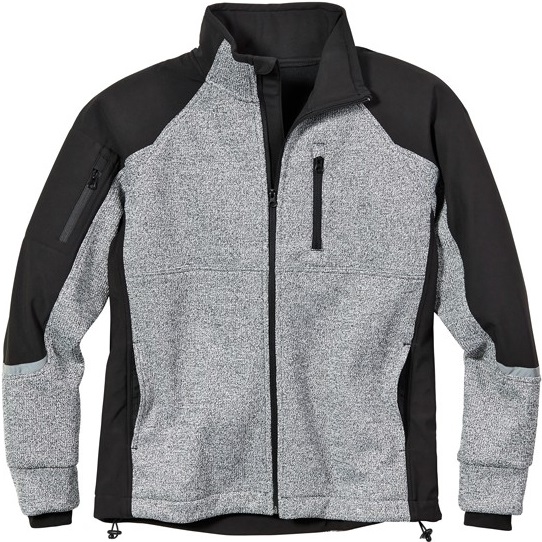 Scheibler Professional Strick-Softshelljacke grau-schwarz