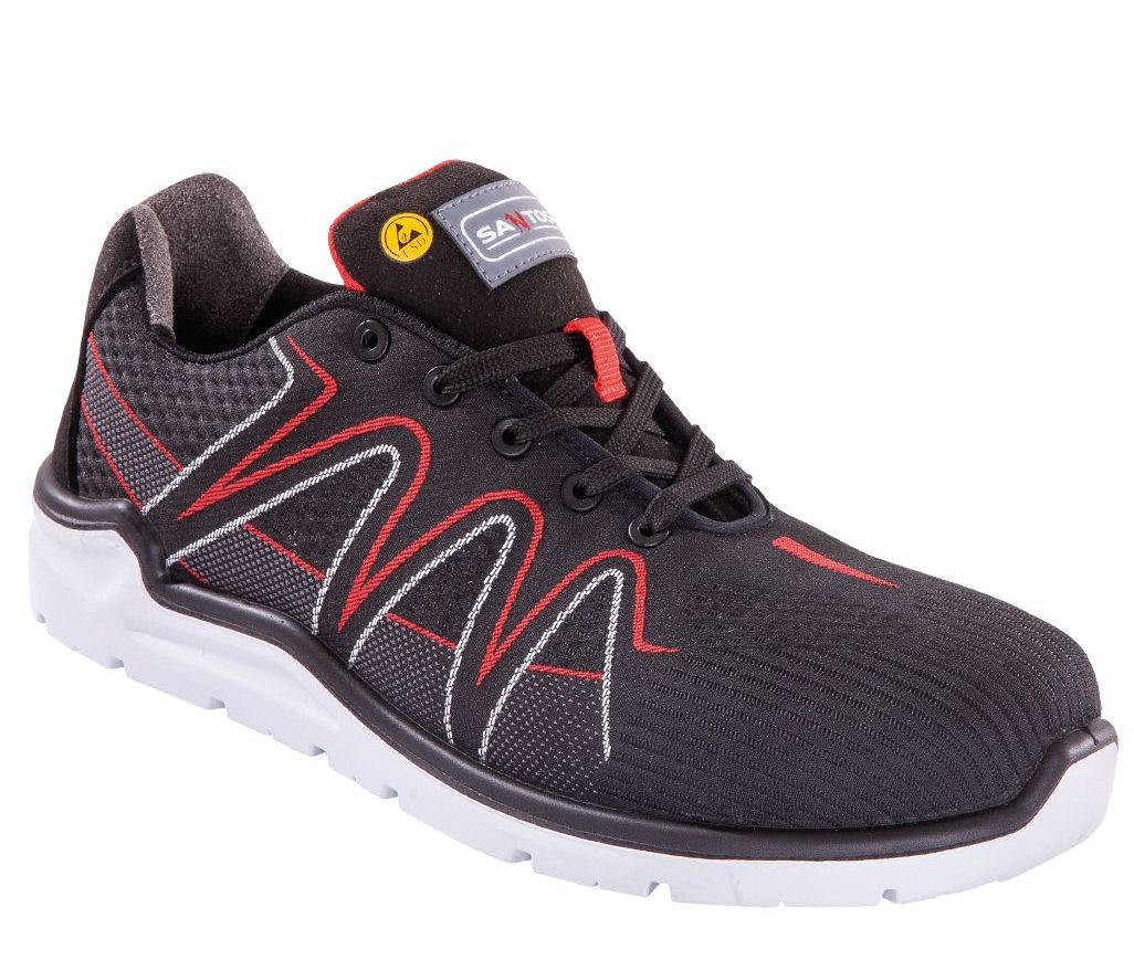 Santos Black-red S46 Halbschuhe S3-ESD
