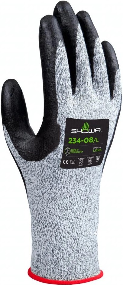 SHOWA 234 Nitrilschaum-Schnittschutzhandschuhe Level D