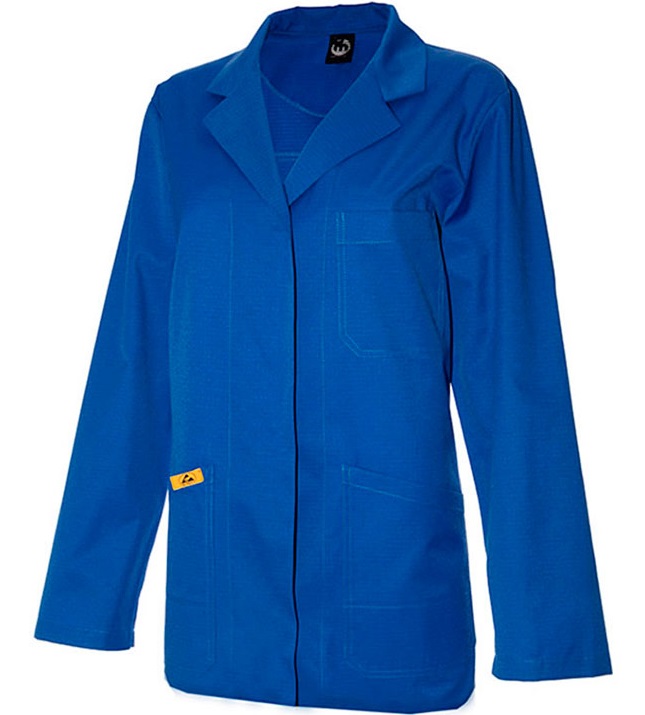 ESD Damenjacke langarm kornblau 155g/m²