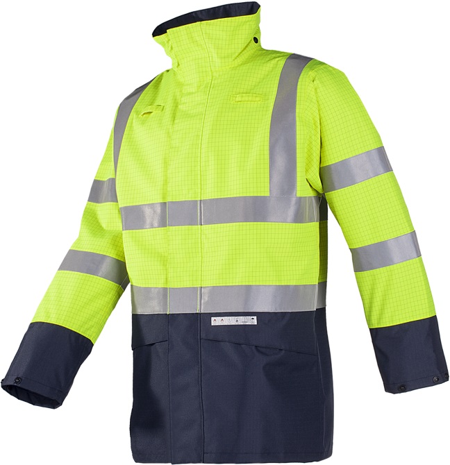 Sioen Elliston 7219N3EF7 Multinorm Warnschutz-Regenjacke