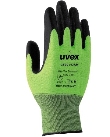uvex 60494 C500 foam Schnittschutzhandschuhe Level C bis 100 °C