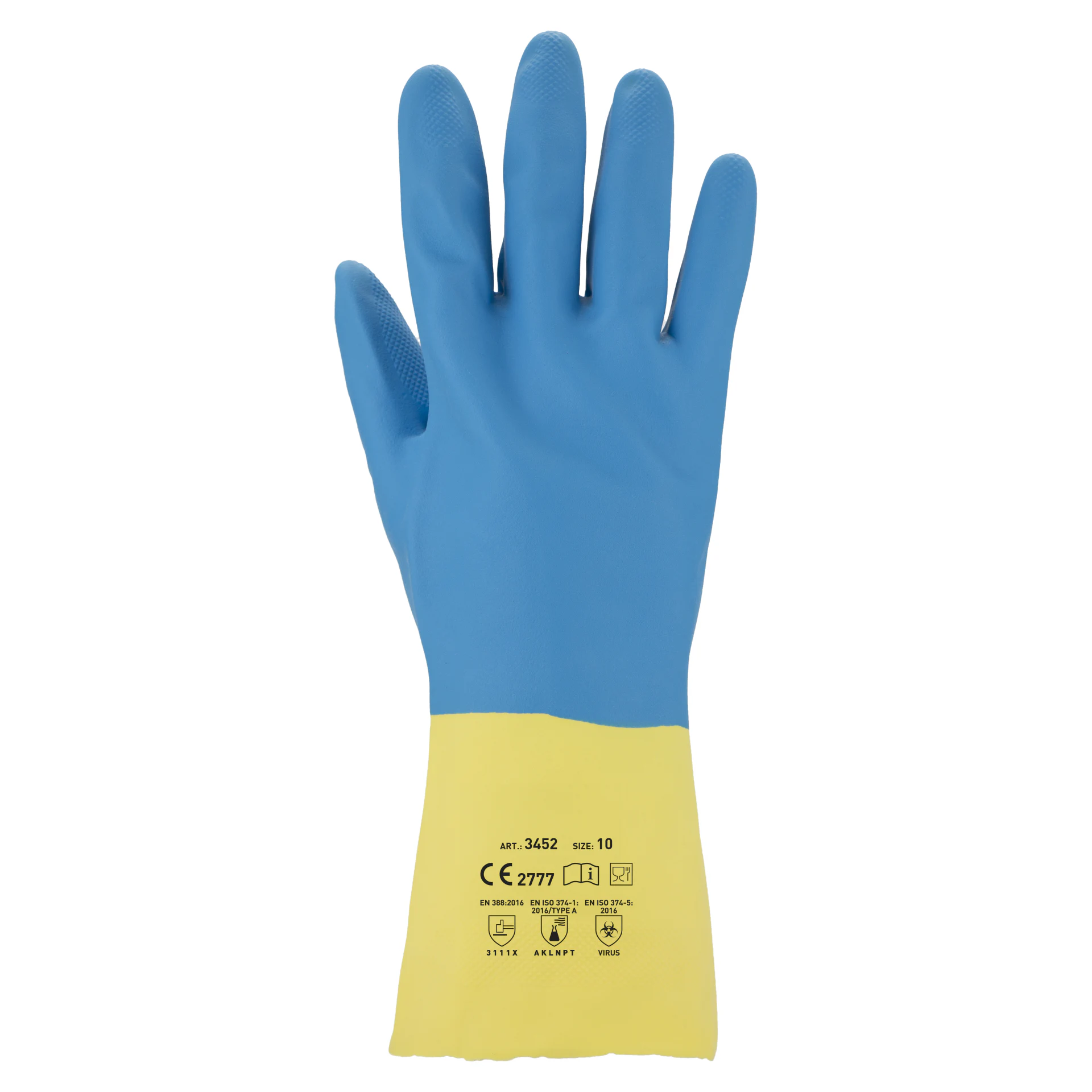 Asatex 3452 Latex-Neopren-Chemikalienschutzhandschuhe
