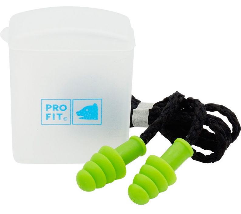 Pro-Fit Prosoft 34 Mehrweg-Gehörschutzstöpsel mit Kordel grün