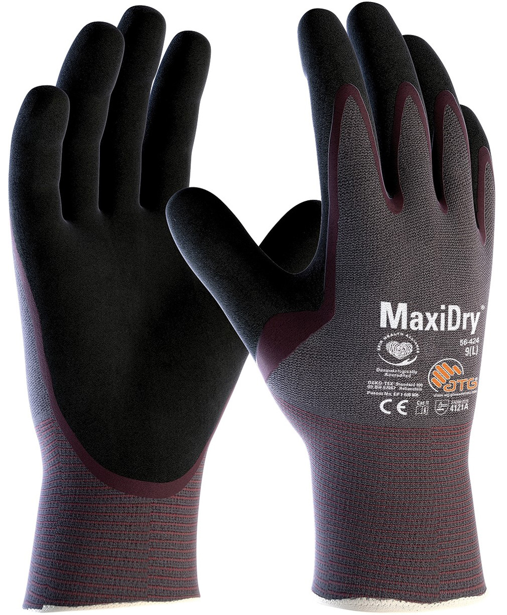 ATG 56-424 MaxiDry Strickhandschuhe teilbeschichtet Schutz vor Ölen