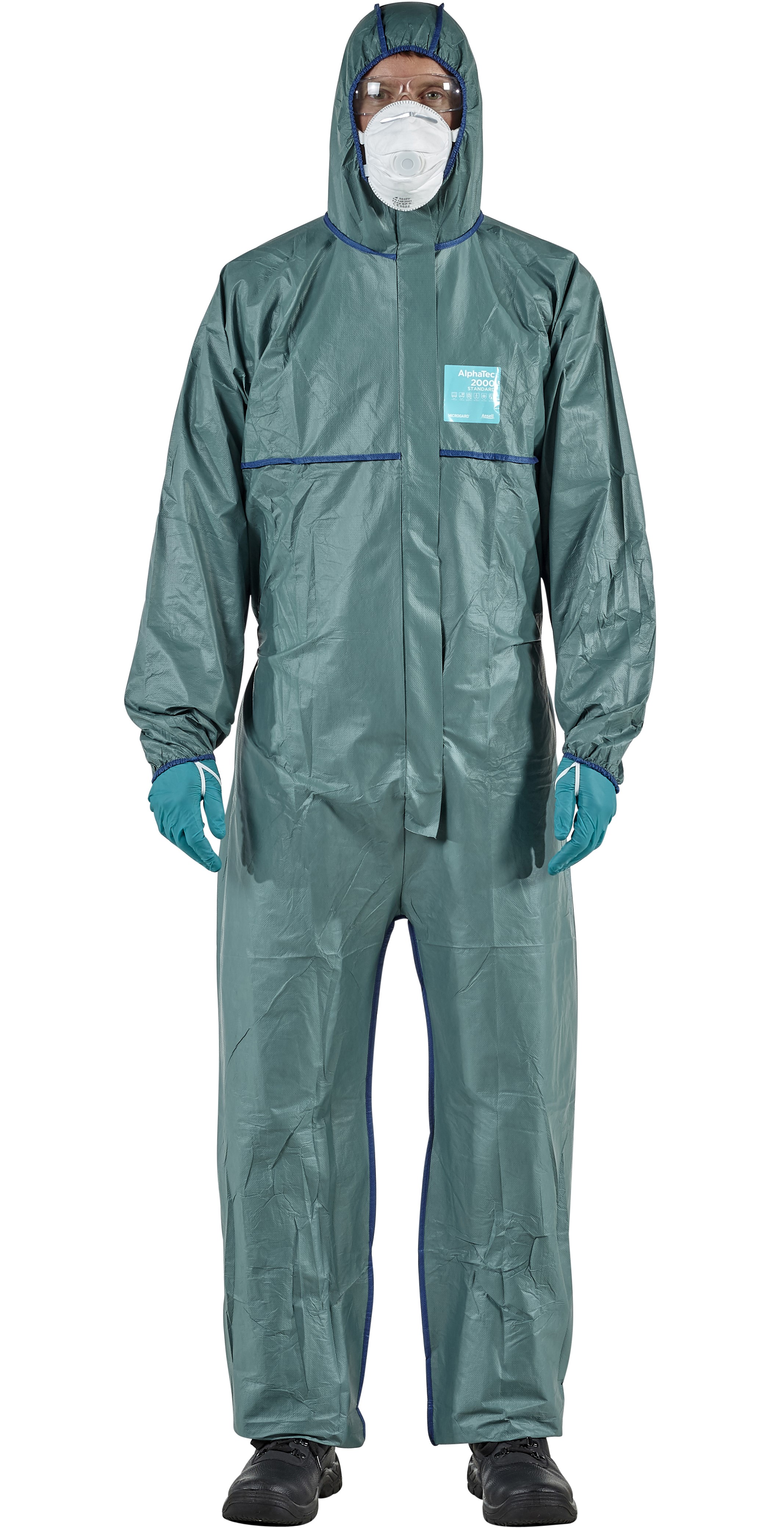 Microgard / AlphaTec 2000 Standard Overall mit Kapuze Modell 111 grün