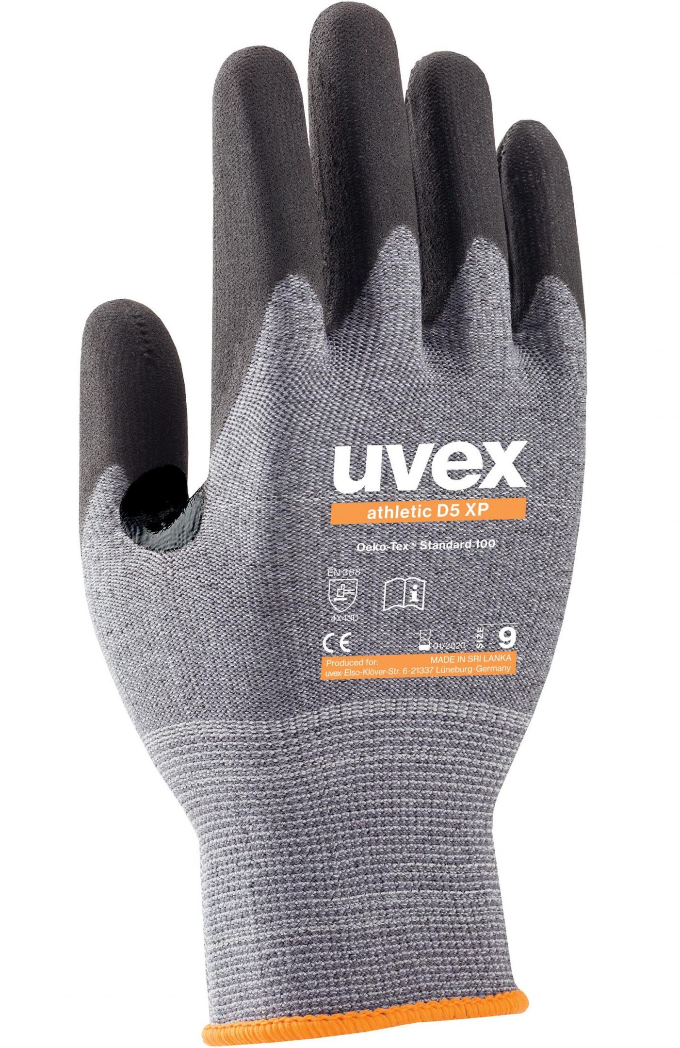 uvex 60030 athletic D5 XP Schnittschutzhandschuhe Level D