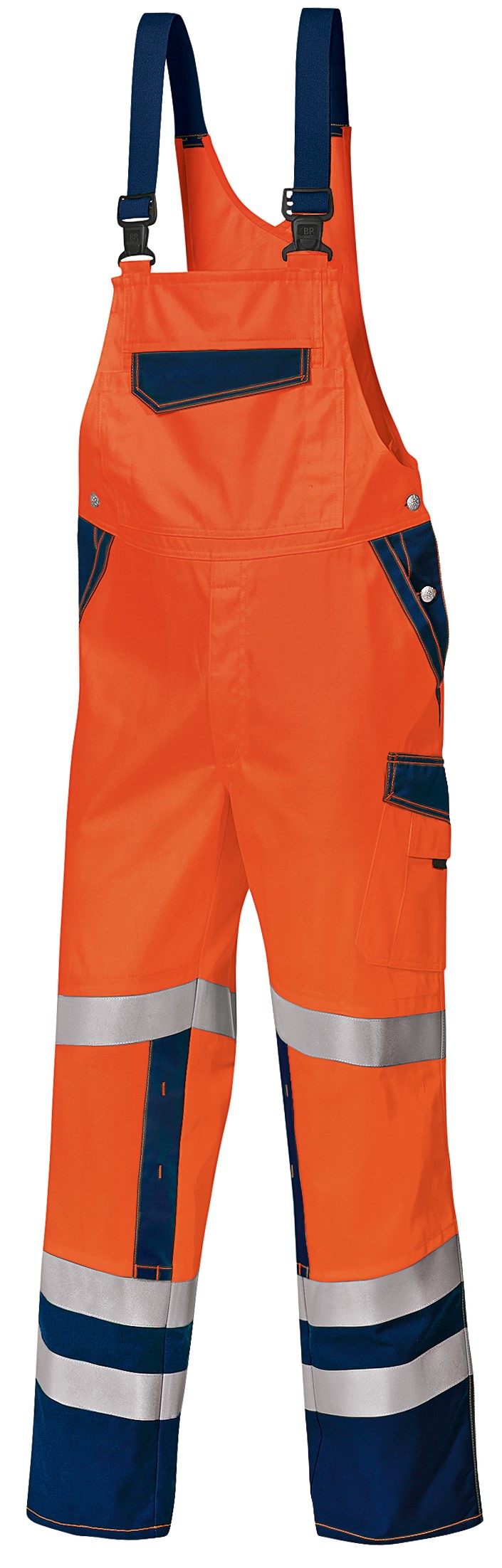 BP 2011-845 Warnschutz-Latzhose mit Kniepolstertaschen HI-VIS Comfort