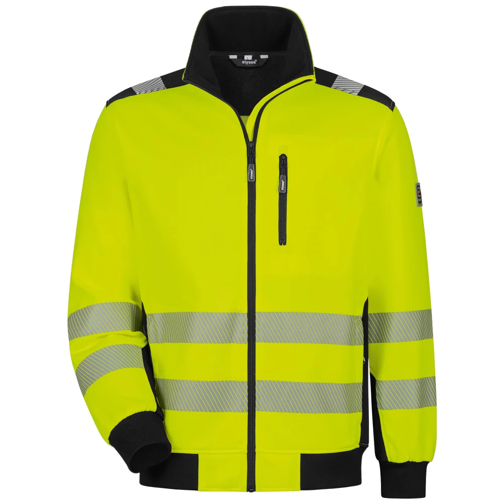 elysee 22611 DEMINO Warnschutz Sweatjacke leuchtgelb-schwarz