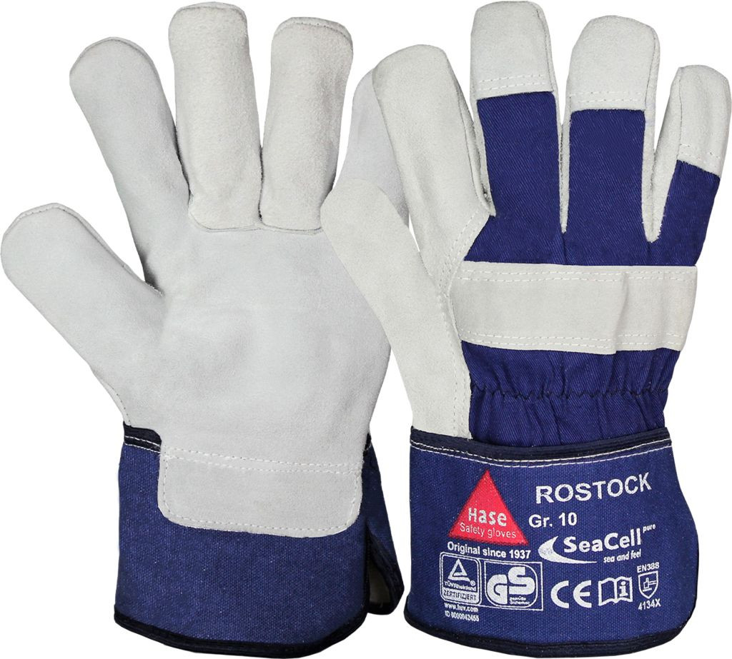 Hase 212150-SEA Rostock SeaCell® Rindspaltleder-Schutzhandschuhe