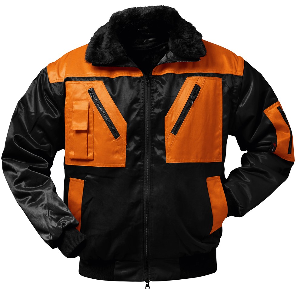 Norway Oslo 23628 Pilotjacke schwarz-orange