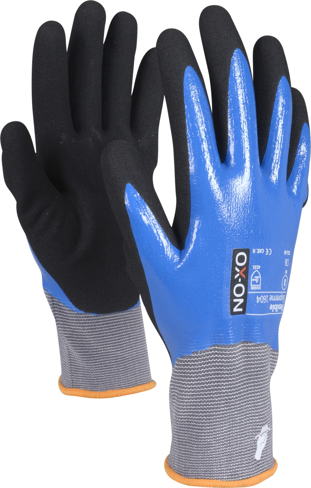 OX-ON Flexible Supreme 1604 Nitril-Schutzhandschuhe wasserdicht