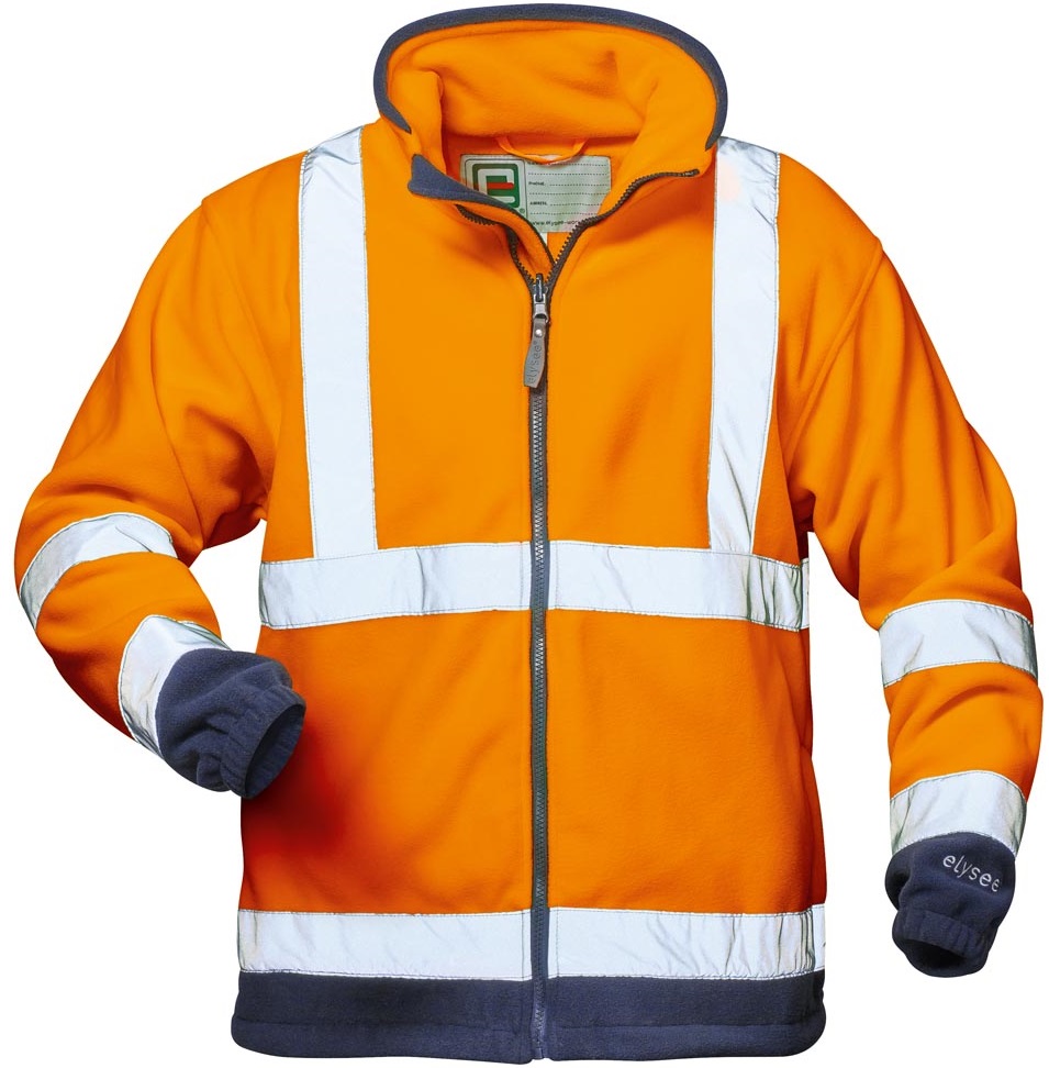 elysee 22708 BENEDIKT Warnschutz-Fleecejacke leuchtorange-marine