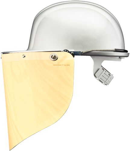 VOSS Gesichtsschutz aus Polycarbonat (PC) goldbedampft 500 x 250 mm geschweifte Form