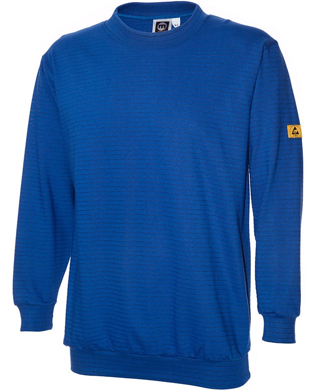 ESD Sweat-Shirt kobaltblau 245g/m²