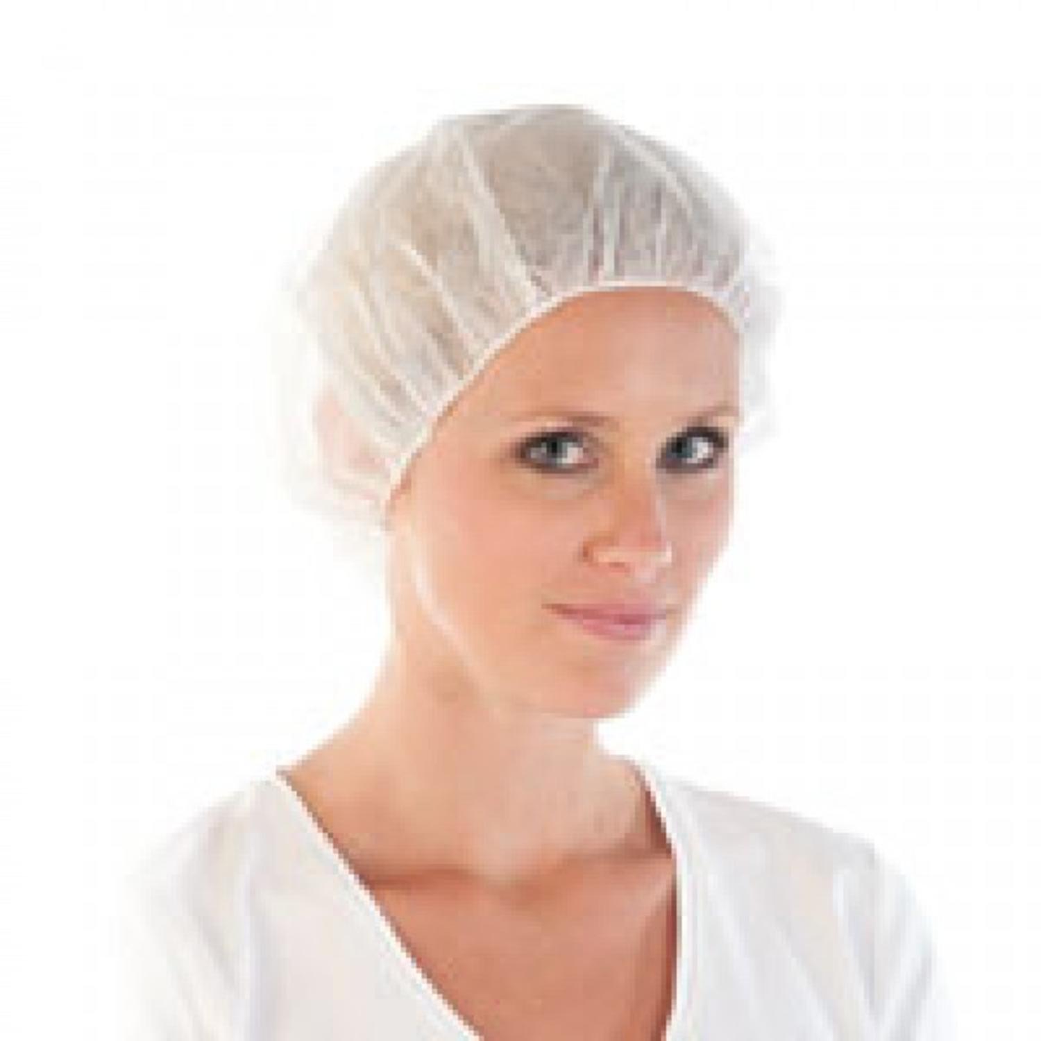 PP-Baretthauben weiss mittel 52 cm 5003