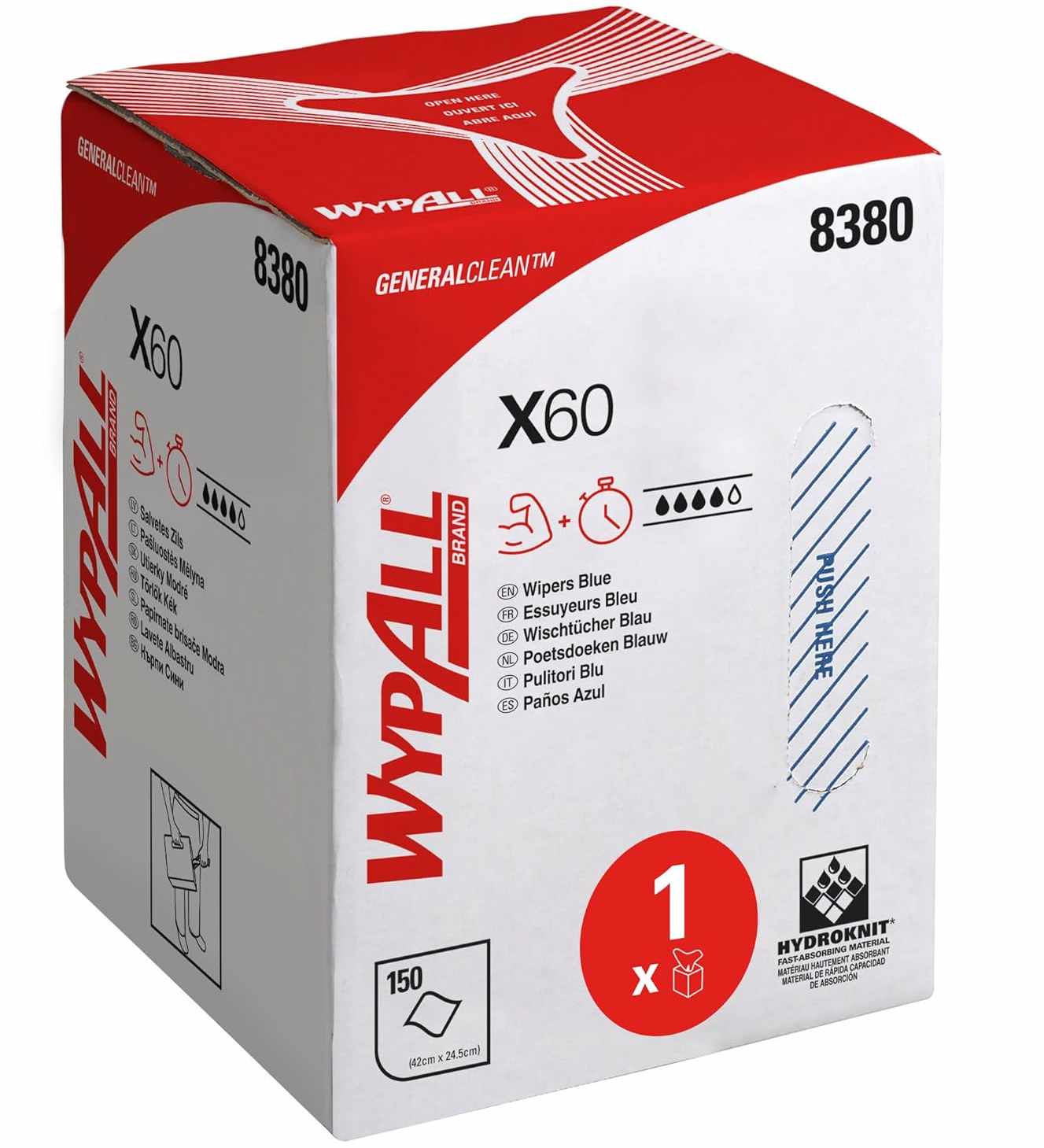 Kimberly Clark WypAll X60 General Clean Wischtücher Zentralentnahme 8380