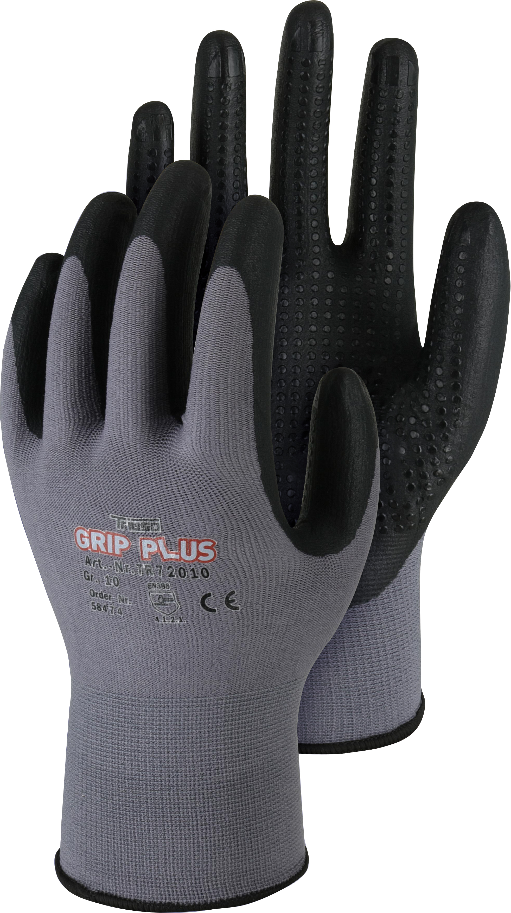 Triuso TR720 Grip Plus Nitrilschaum-Montagehandschuhe mit Noppen