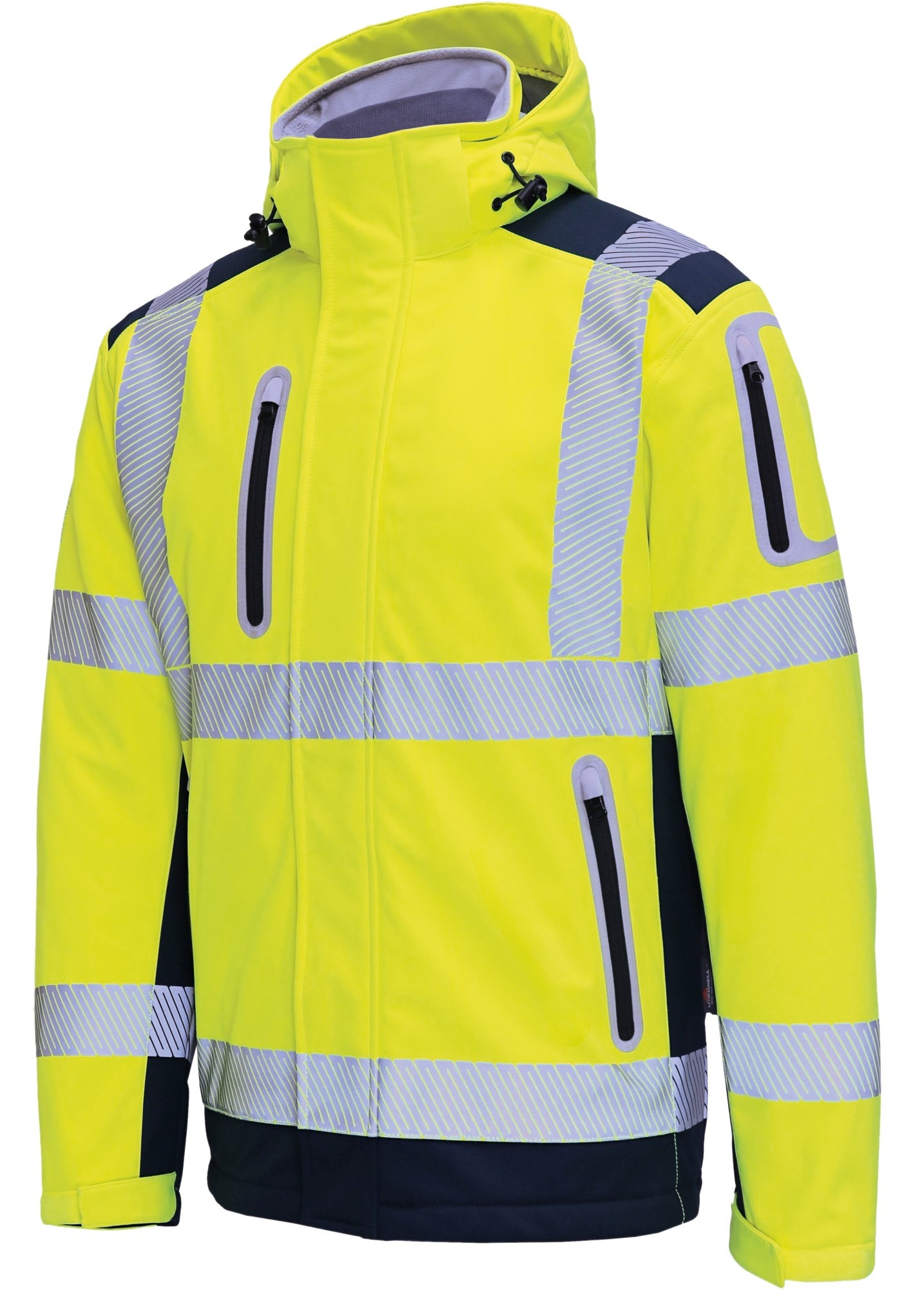 Vizwell VW177DY Winter-Softshelljacke 3 in 1 leuchtgelb-marine