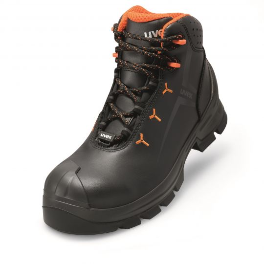 uvex 2 VIBRAM S3 HI HRO SRC Schnürstiefel, Weite 11, schwarz/orange