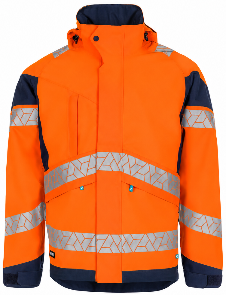 leuchtorange-marineblau