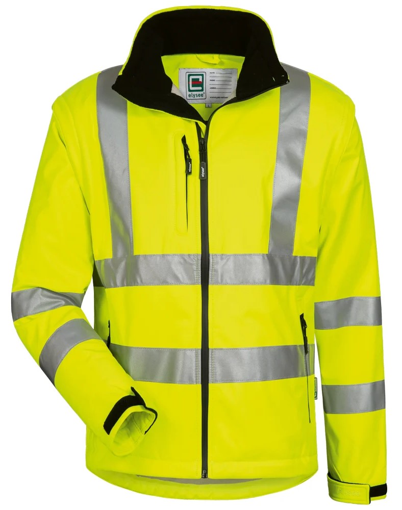 elysee 22702 LOGAN Warnschutz-Softshelljacke leuchtgelb