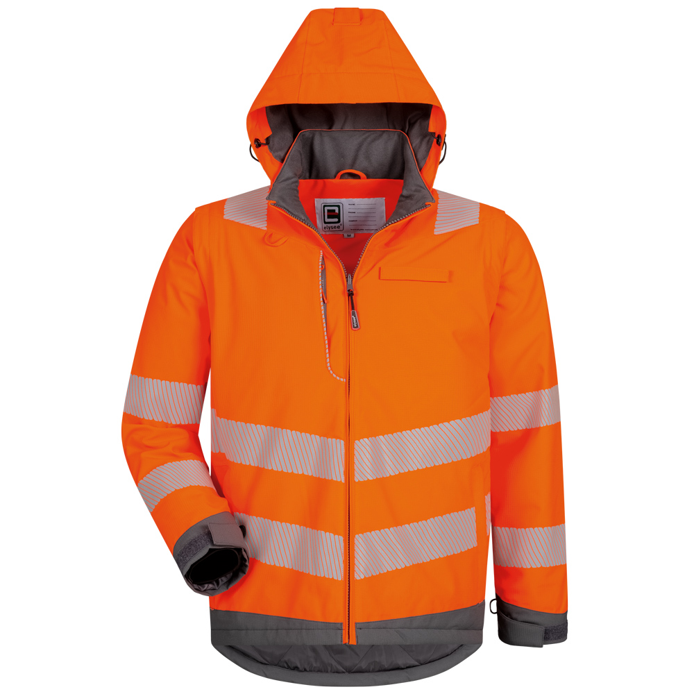 elysee 22432 Hademar Warnschutz 2-in-1 Regenjacke leuchtorange-grau