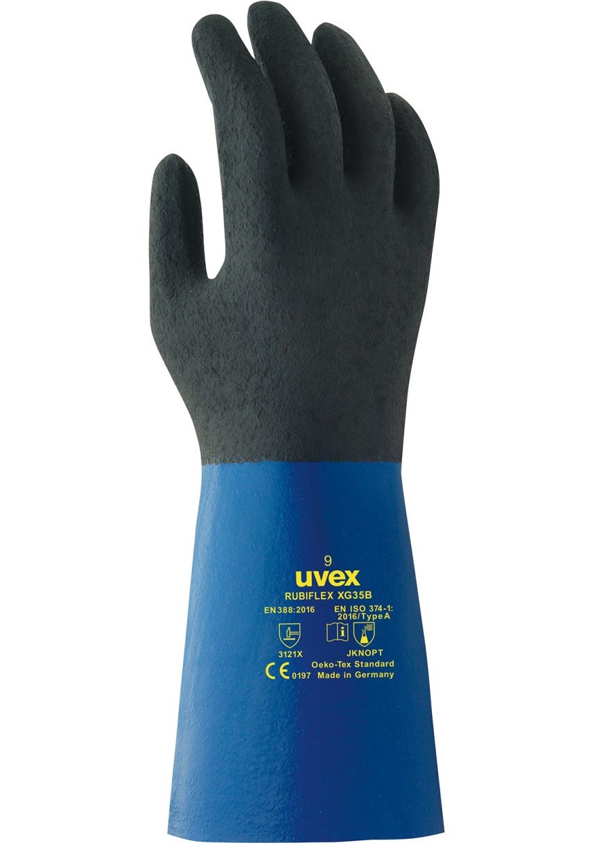 uvex 60557 rubiflex S XG35B Nitril-Chemikalienschutzhandschuhe