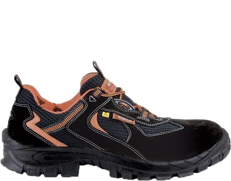 COFRA Halbschuhe MEGREZ S1 P ESD SRC schwarz-orange