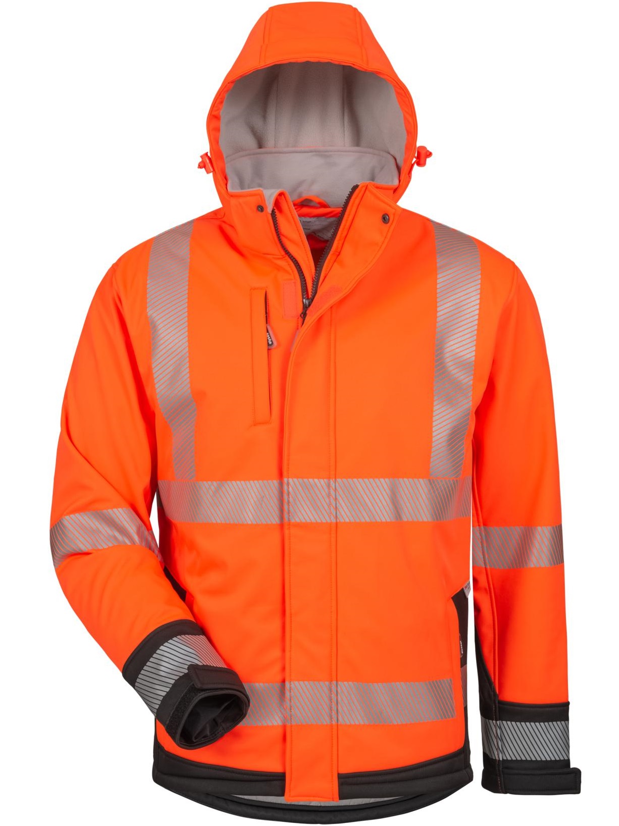 elysee 23436 LUKAS Warnschutz-Softshelljacke leuchtorange-schwarz