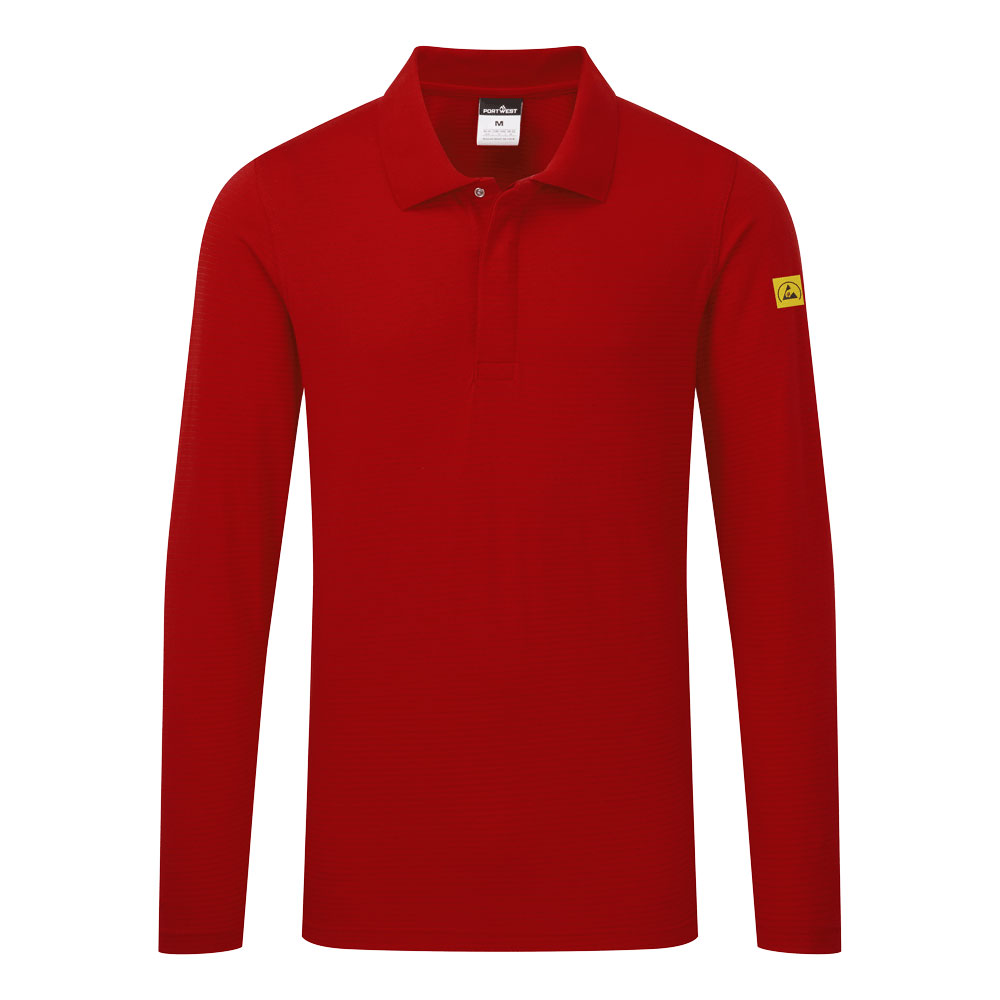 Portwest AS23 antistatisches ESD-Poloshirt langarm