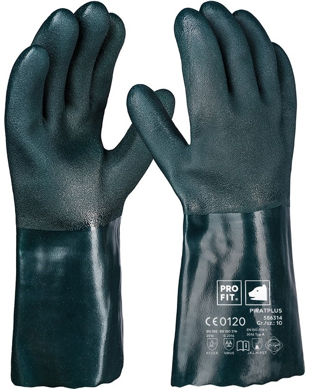 Pro-Fit 586314 Pirat Vinyl-Chemikalienschutzhandschuhe