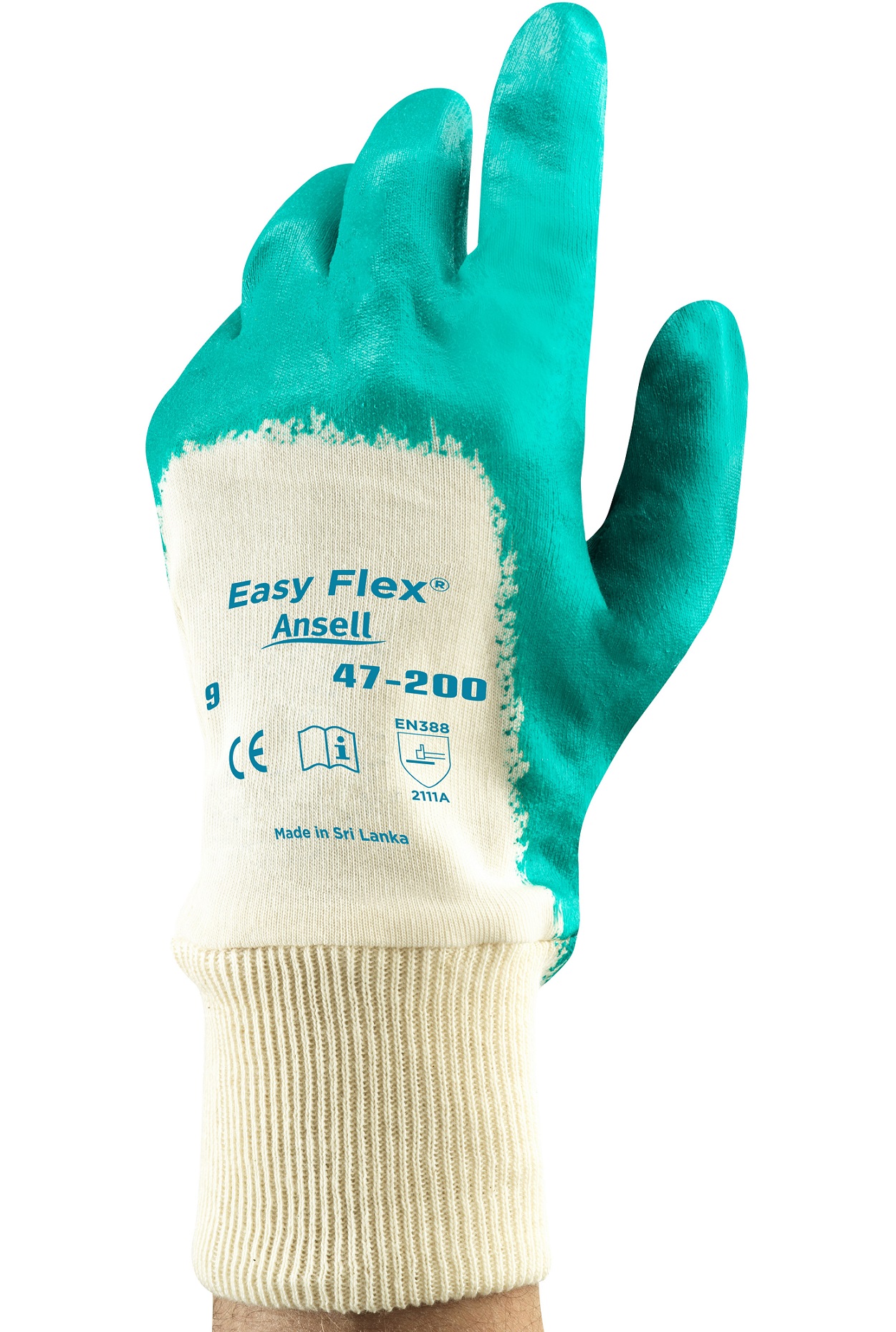 Ansell Easy Flex 47-200 Nitril-Schutzhandschuhe 3/4 beschichtet