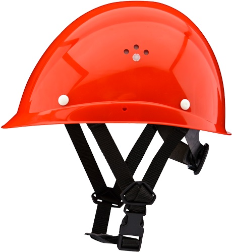 VOSS Maststeigerhelm mit 4-Punkt-Gabelkinnriemen und Drehverschluss