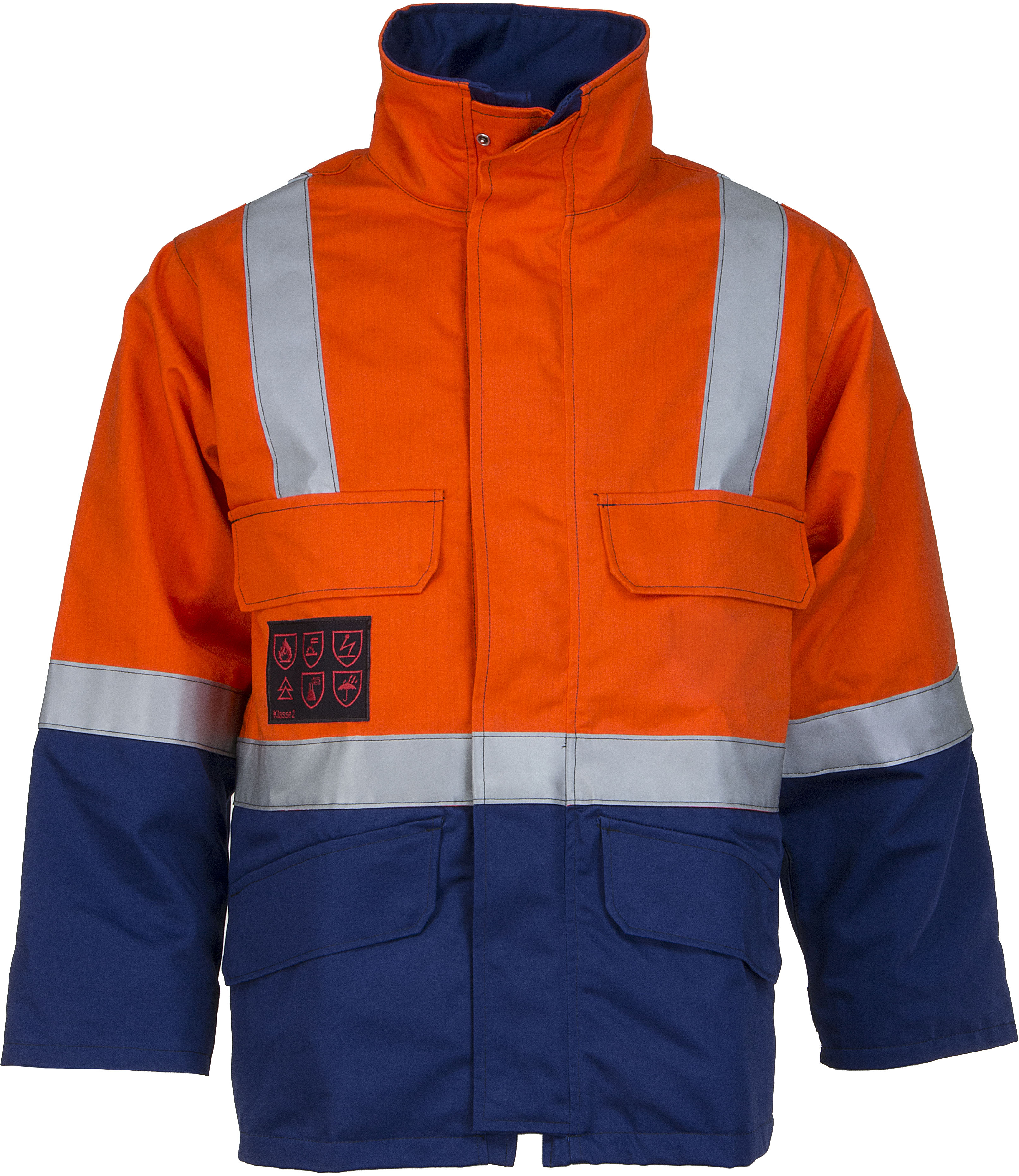 Asatex FLWEJA82KOE Multinorm-Wetterschutzjacke orange-blau
