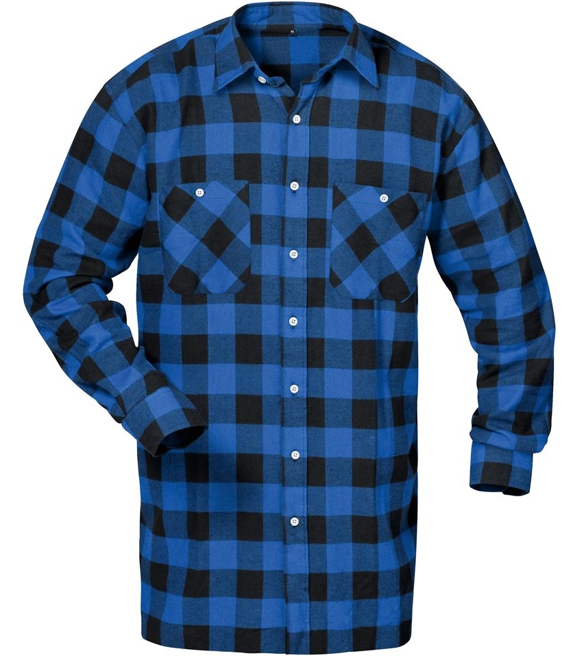 Craftland 1722 MICHIGAN Flanell-Hemd blau/schwarz kariert