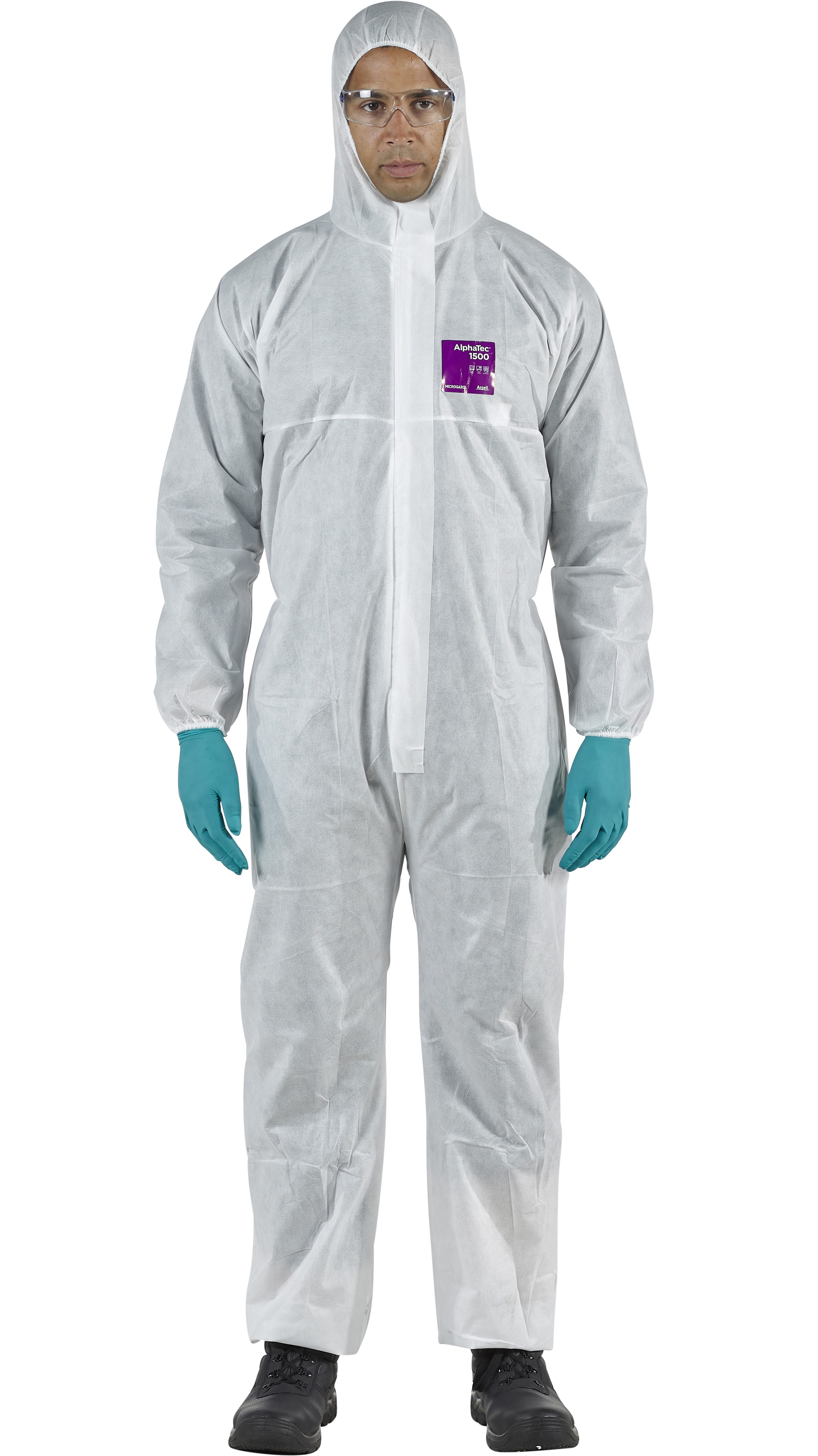 Microgard / AlphaTec 1500 Standard Overall mit Kapuze Modell 138 weiß