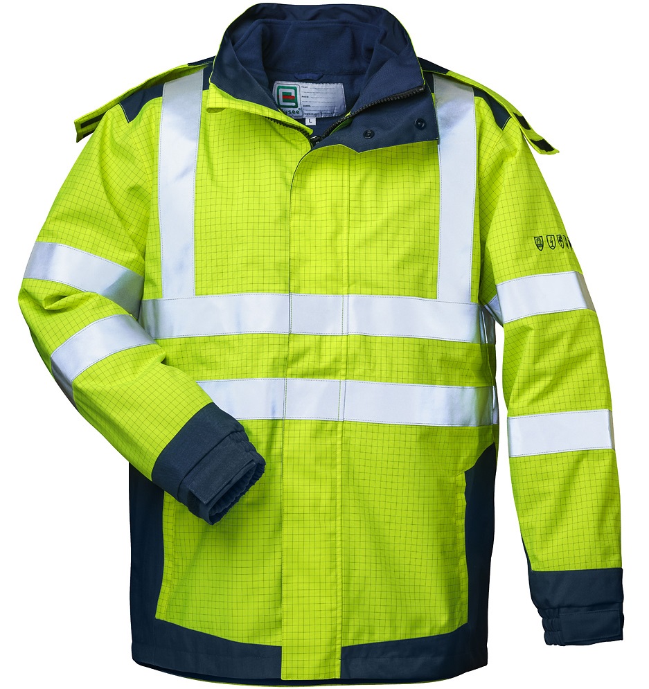 elysee GERHARD 23415 Multinorm 3-in-1-Warnschutz-Parka leuchtgelb-marine