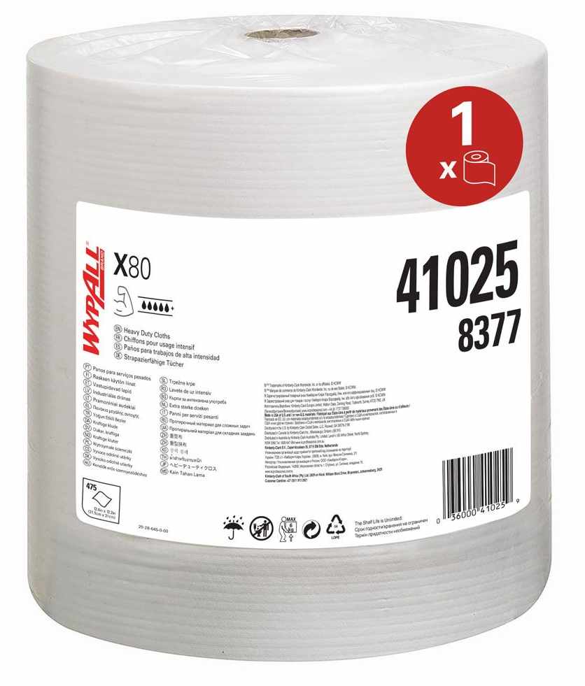 Kimberly Clark WypAll X80 Power Clean Wischtücher Großrolle 8377
