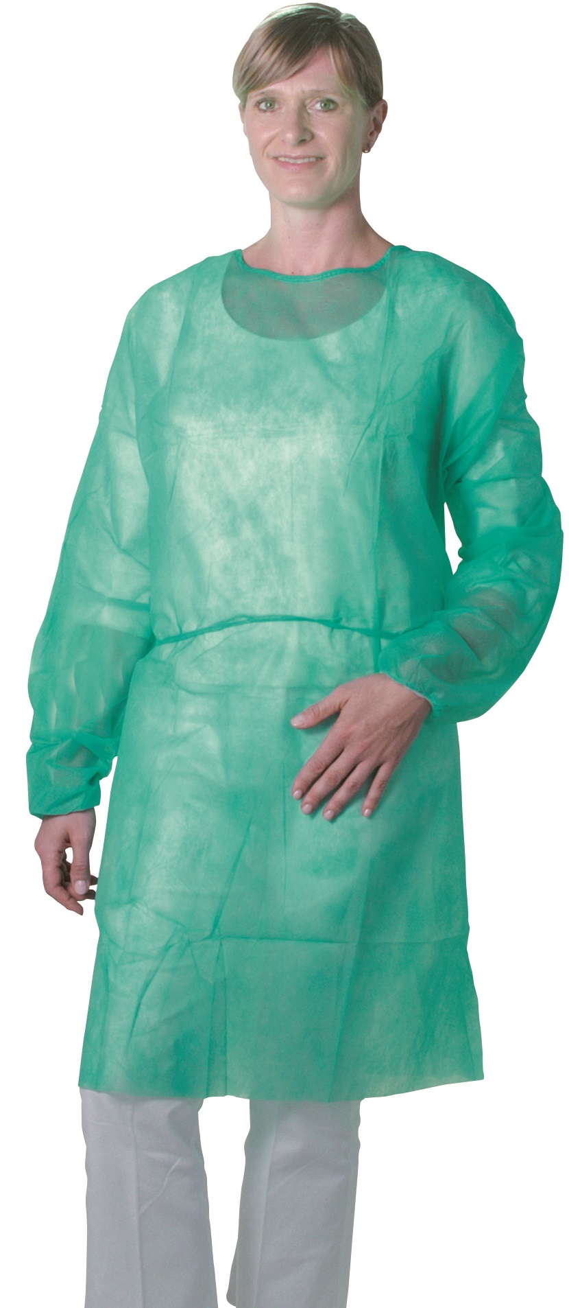 Unigloves PP-Besuchermantel zum Binden 5130 grün