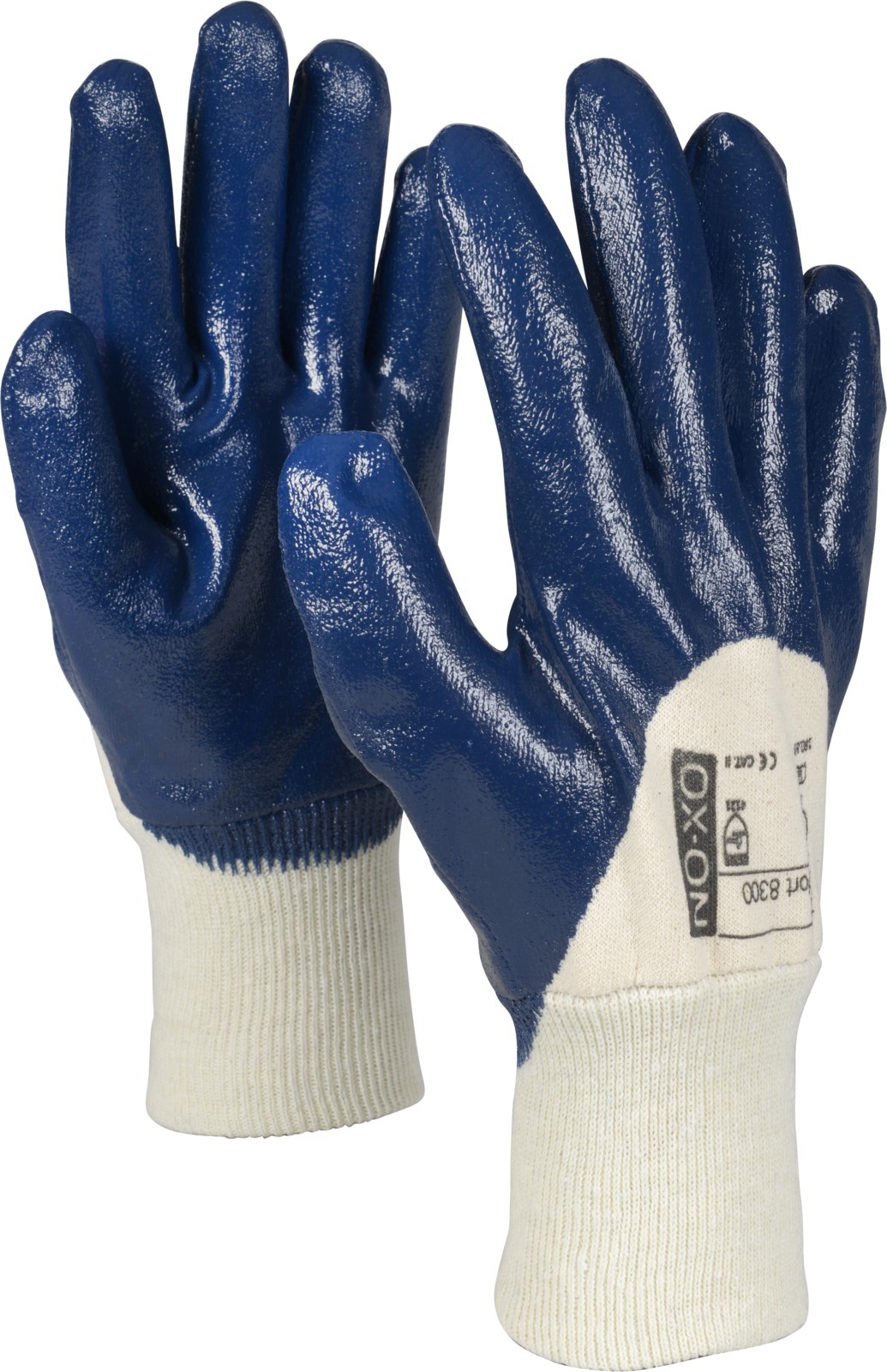 OX-ON NBR Comfort 8300 (Azur) Schutzhandschuhe mit Nitrilbeschichtung