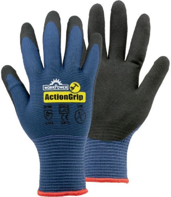 Work Power Action Grip Nitril-Schutzhandschuhe