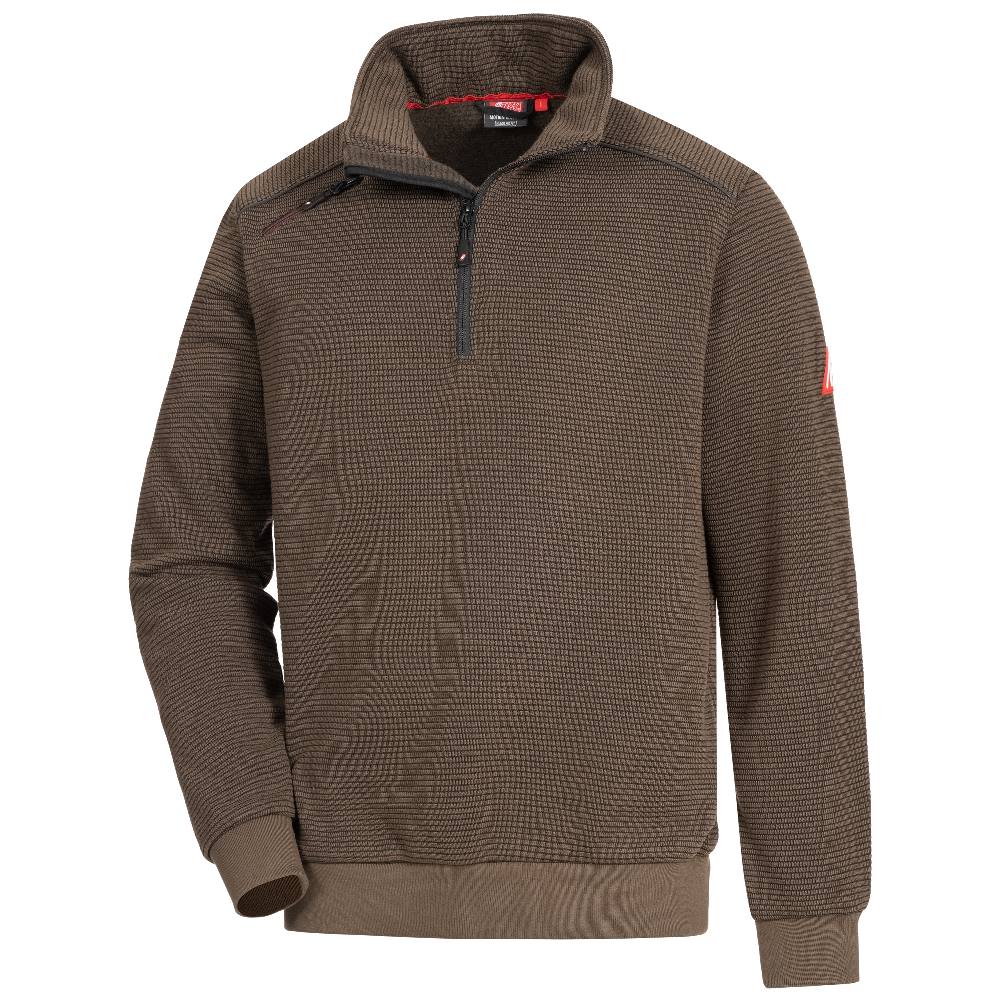 Nitras Motion Tex Plus Polyester-Pullover mit Reißverschluss