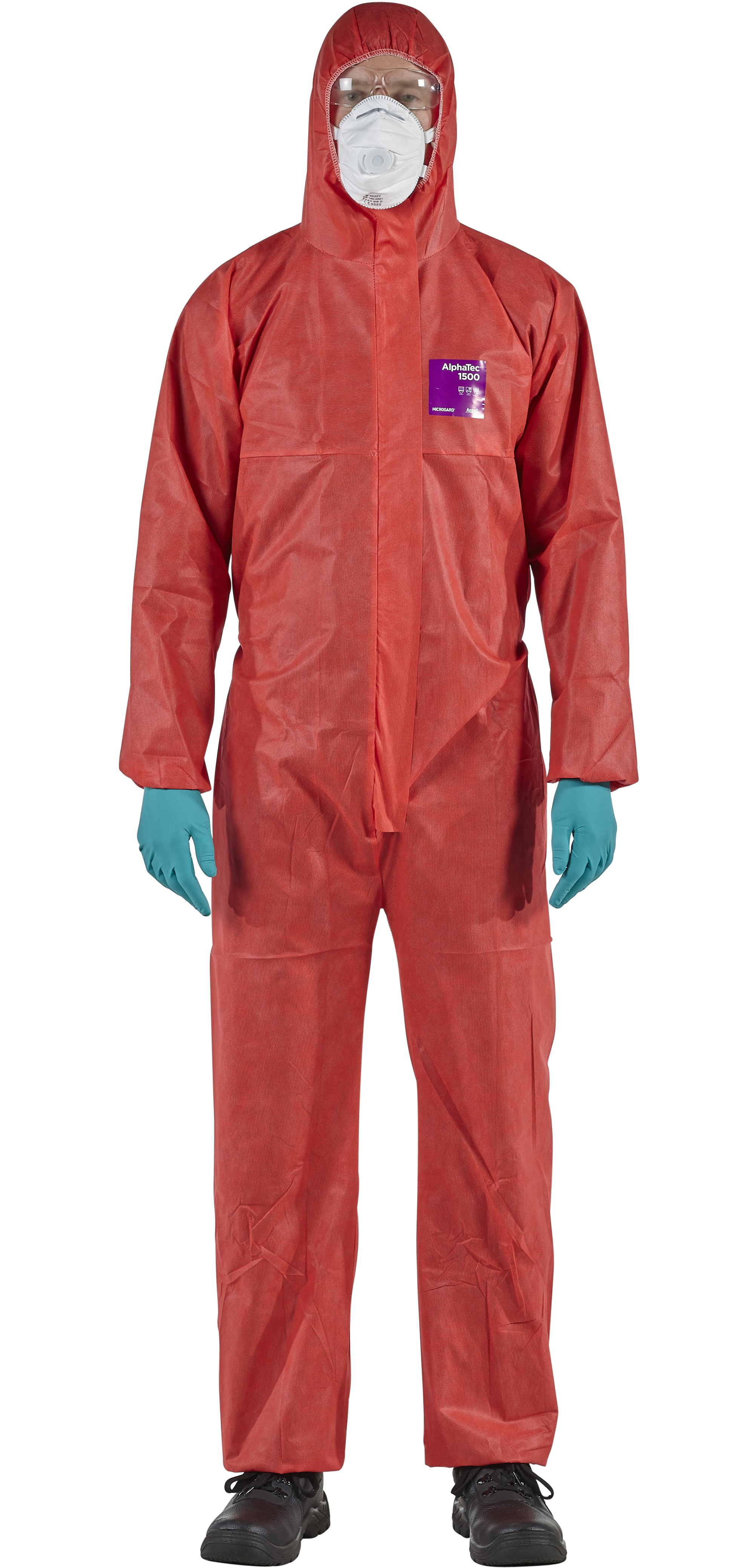 Microgard / AlphaTec 1500 Standard Overall mit Kapuze Modell 138 rot