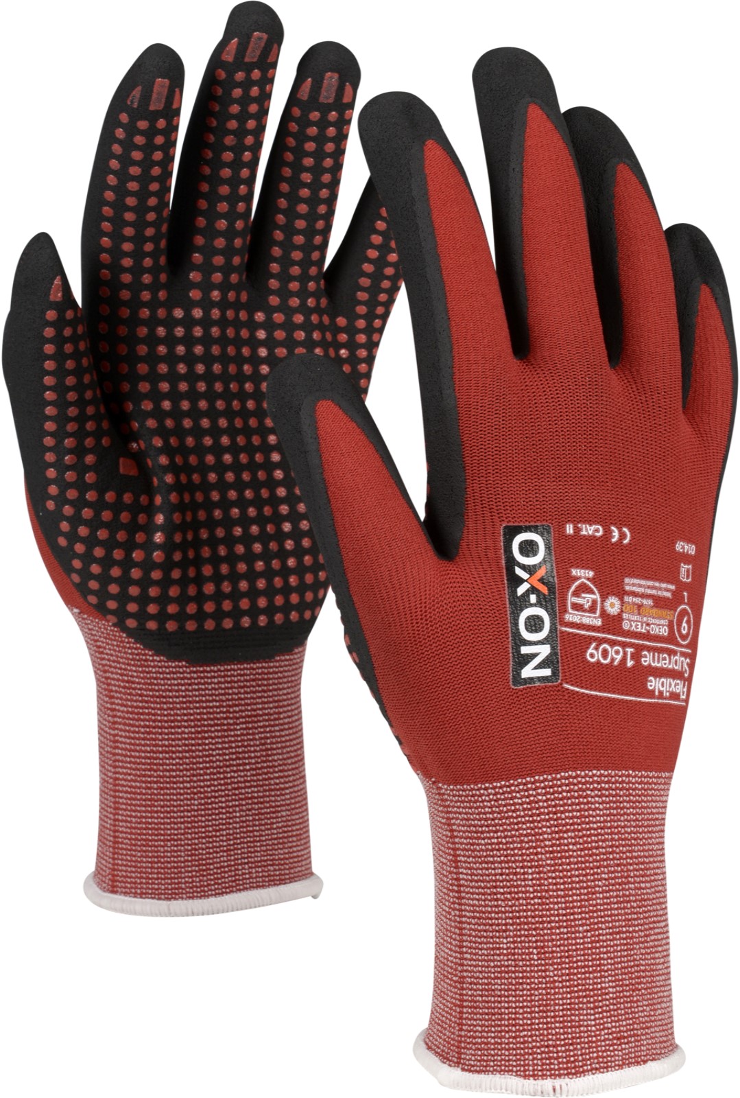 OX-ON Flexible Supreme 1609 Nitril-Schutzhandschuhe mit Noppen