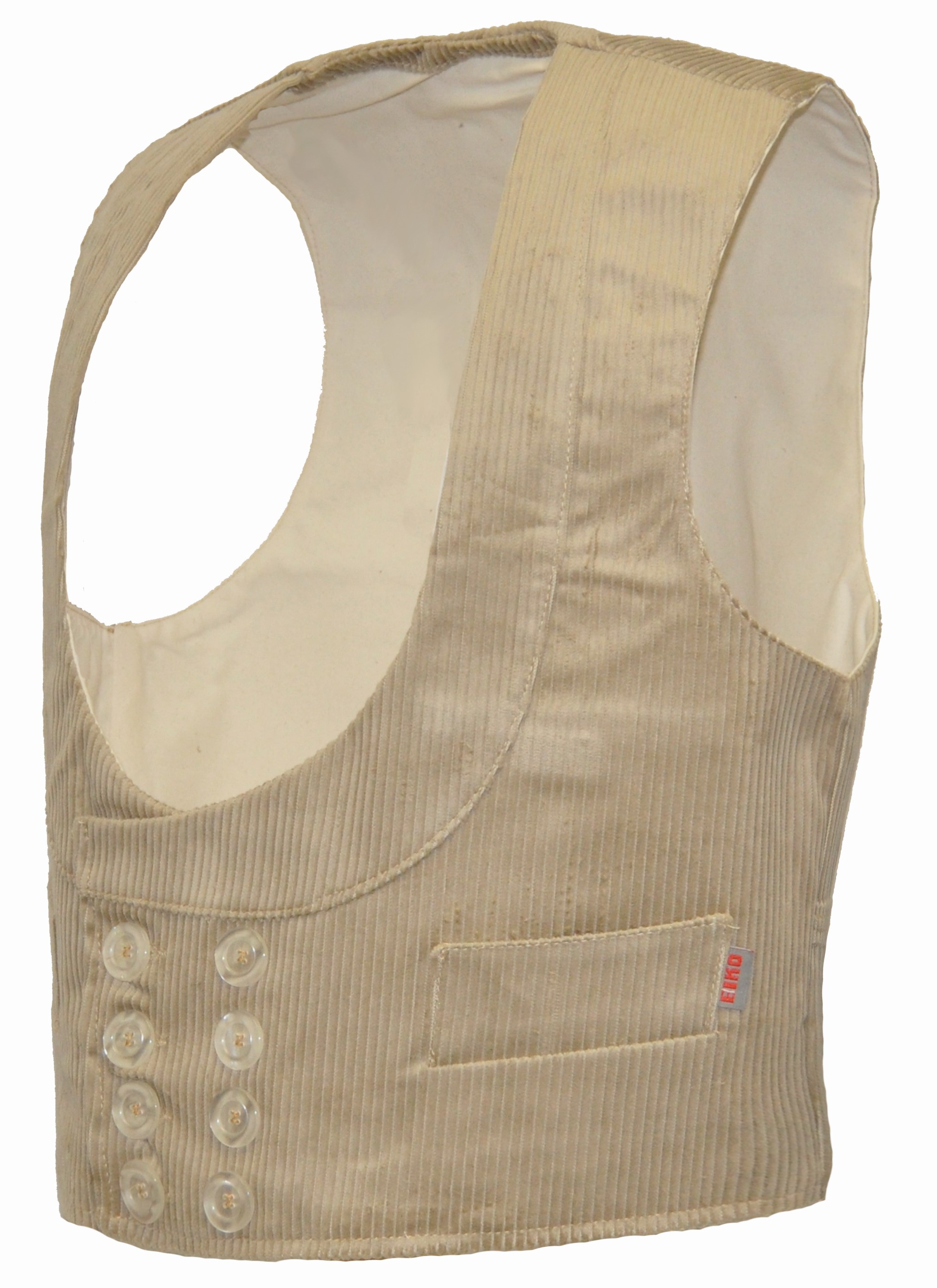 Eiko Inn Trenkercord Schalkragen-Zunftweste beige