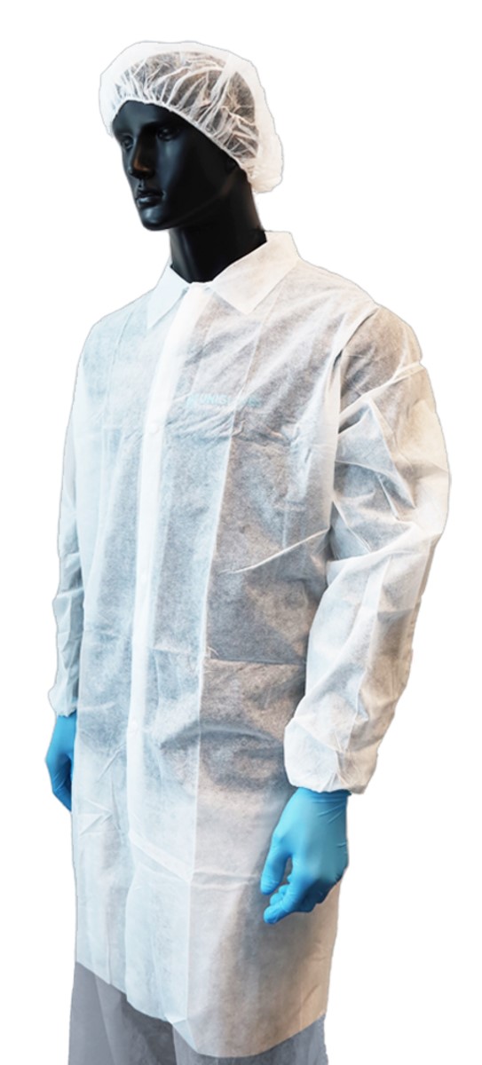 Unigloves PP-Besuchermantel mit Druckknöpfen