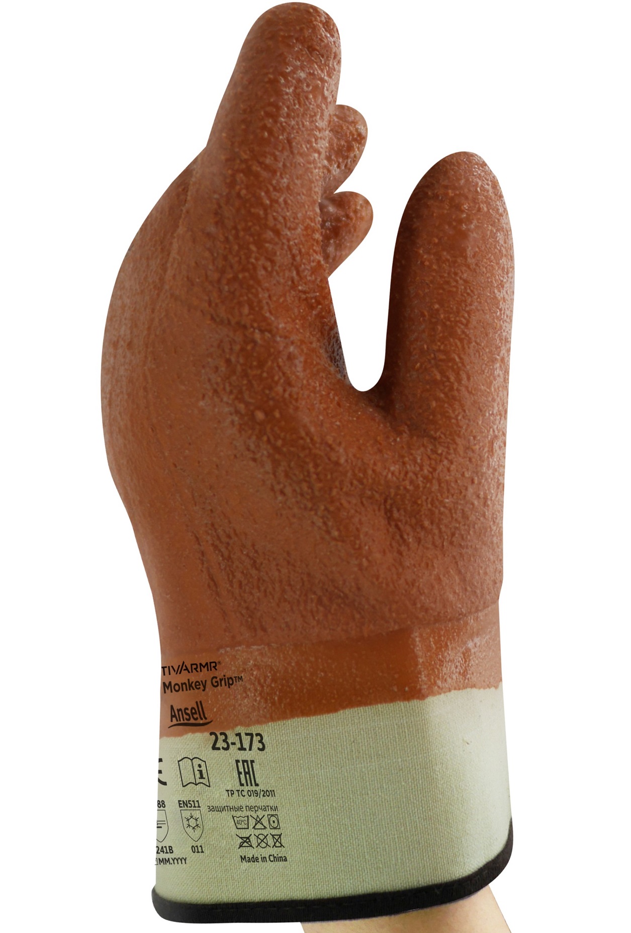 Ansell ActivArmr Winter Monkey Grip 23-173 PVC-Schnittschutzhandschuhe Level B