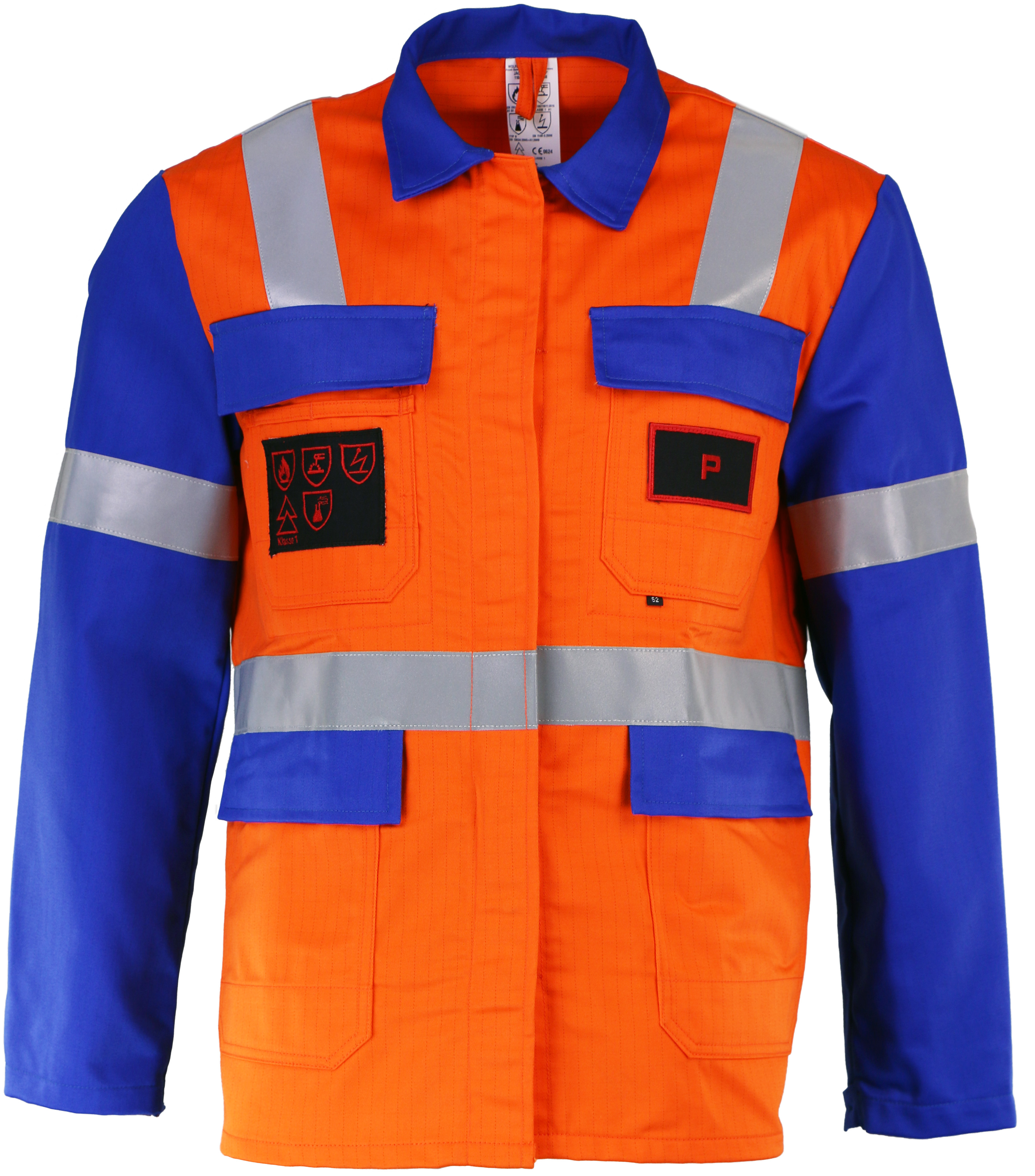 Asatex DA7525JA08P Multinorm-Langjacke orange-blau